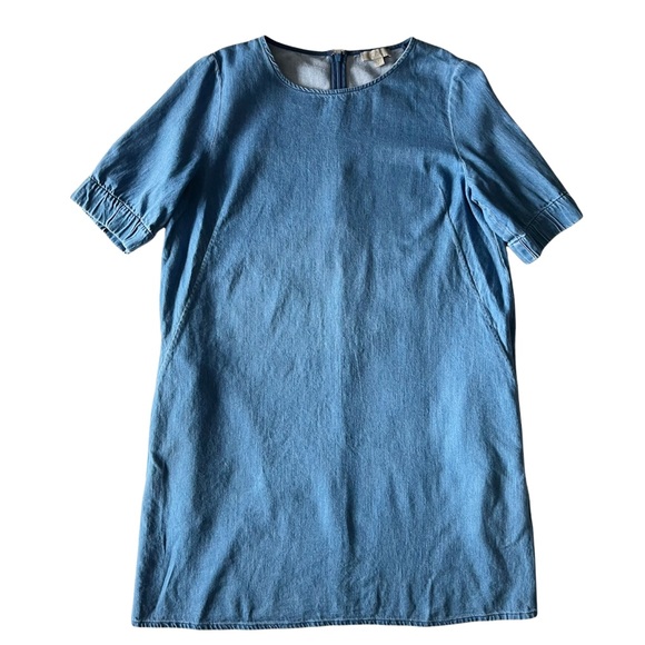 COS Denim Chambray Shift Dress | US 10 - Picture 6 of 10